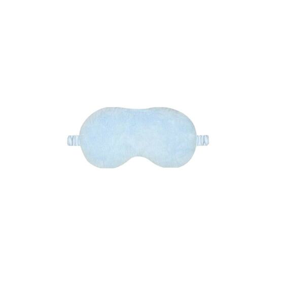 LUXE + WILLLOW Blue Luxury Refresh Anti Aging Satin Plush Sleep Eye Mask - Picture 2 of 4